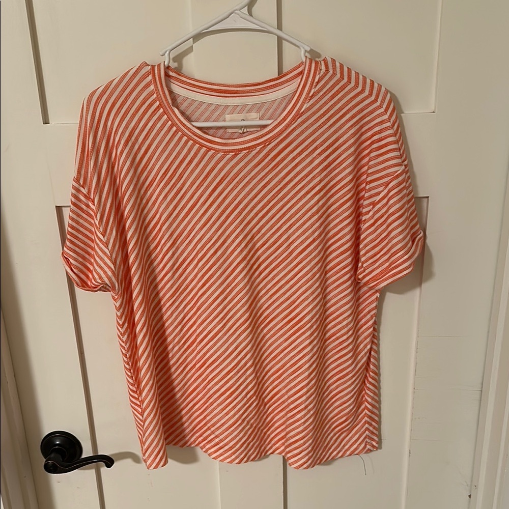 Lou & Grey Pink Cuffed Sleeve Boxy Tee